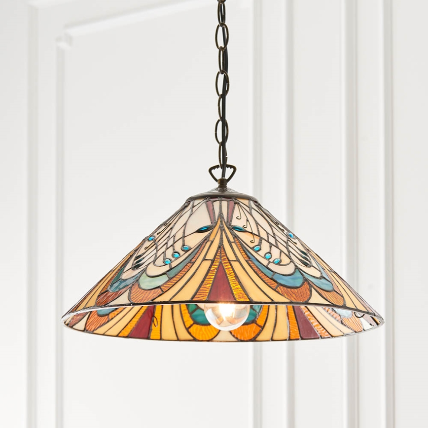 Endon 64162 - Lestenec na verigi HECTOR 1xE27/60W/230V pr. 40 cm