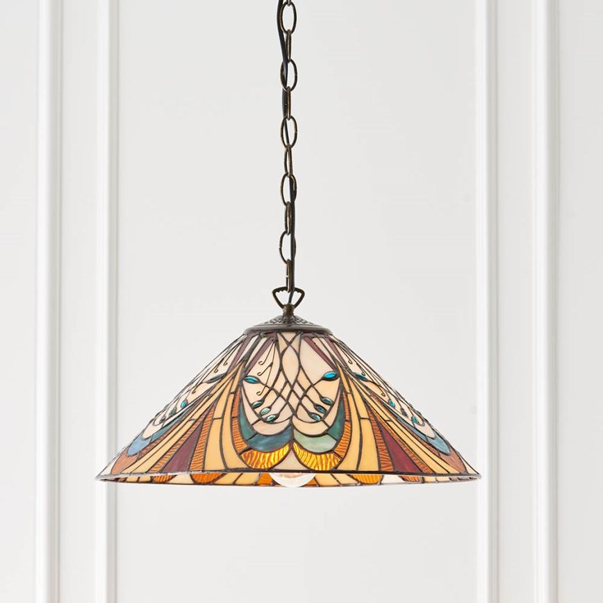 Endon 64162 - Lestenec na verigi HECTOR 1xE27/60W/230V pr. 40 cm