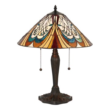Endon 64163 - Namizna svetilka HECTOR 2x E27/60W/230V, premer 40 cm