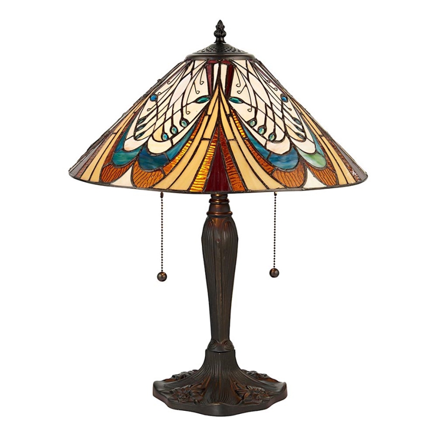 Endon 64163 - Namizna svetilka HECTOR 2x E27/60W/230V, premer 40 cm