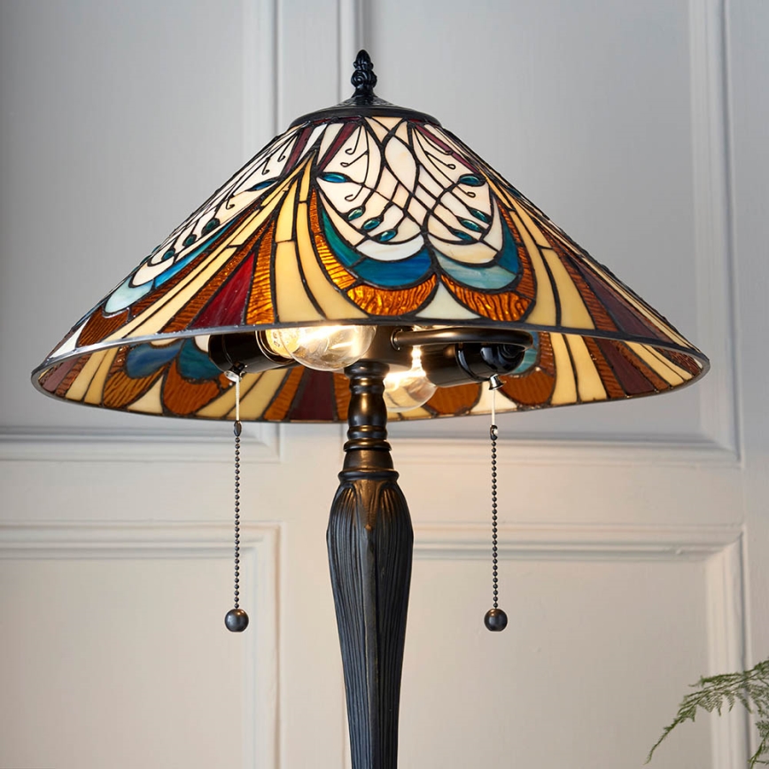 Endon 64163 - Namizna svetilka HECTOR 2x E27/60W/230V, premer 40 cm