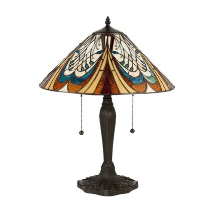 Endon 64163 - Namizna svetilka HECTOR 2x E27/60W/230V, premer 40 cm