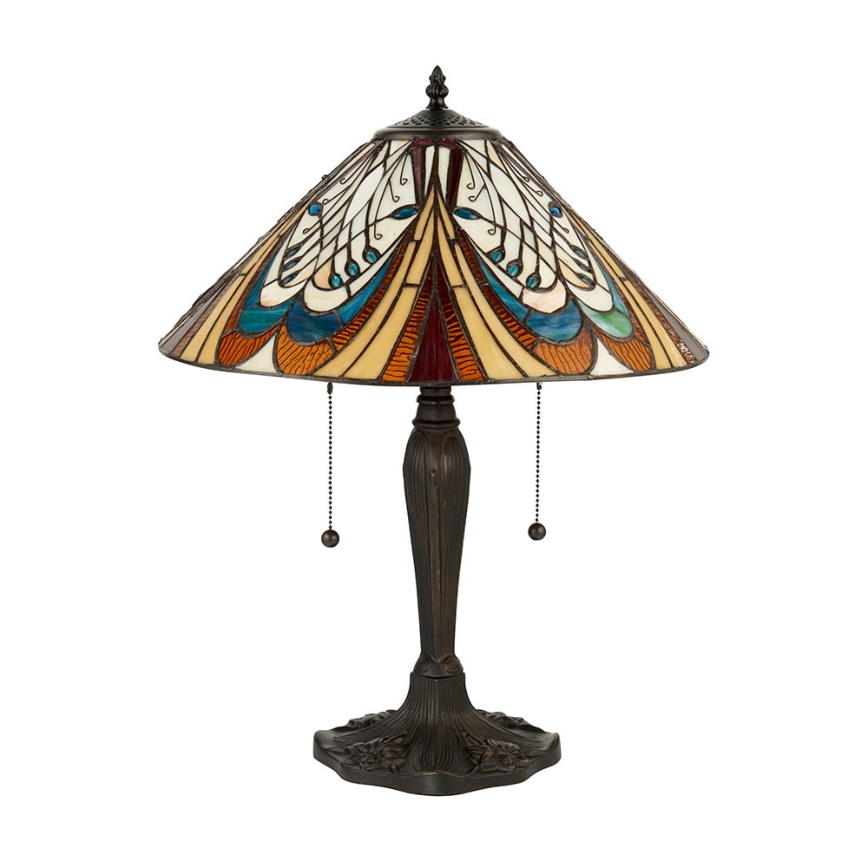 Endon 64163 - Namizna svetilka HECTOR 2x E27/60W/230V, premer 40 cm