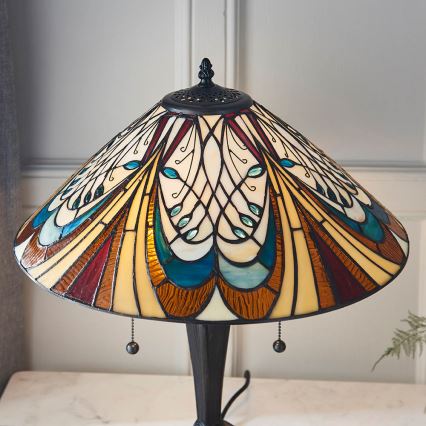 Endon 64163 - Namizna svetilka HECTOR 2x E27/60W/230V, premer 40 cm
