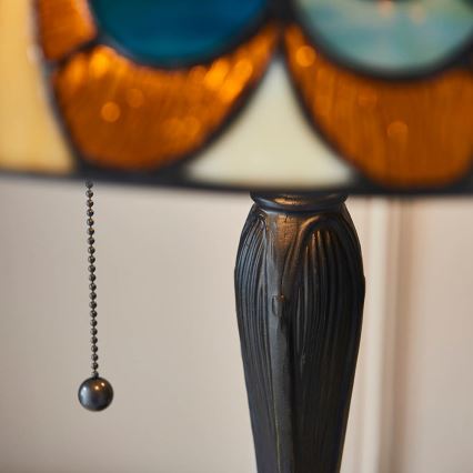 Endon 64163 - Namizna svetilka Tiffany HECTOR 2xE27/60W/230V, premer 40 cm