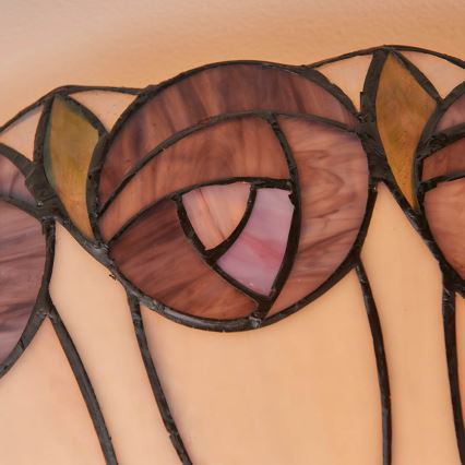 Endon 64173 - Stropna svetilka Tiffany HUTCHINSON 2xE27/60W/230V premer 50 cm