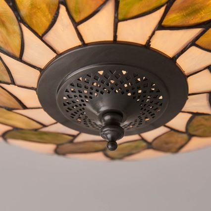 Endon 64173 - Stropna svetilka Tiffany HUTCHINSON 2xE27/60W/230V premer 50 cm