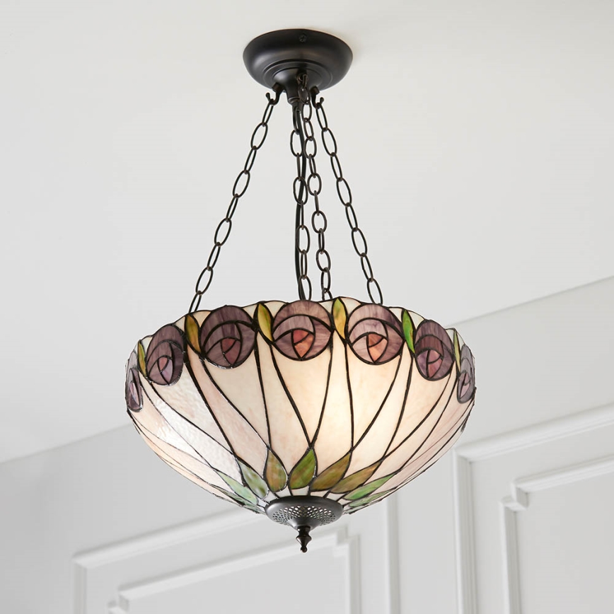 Endon 64175 - Lestenec na verigi HUTCHINSON 3xE27/60W/230V pr. 40 cm