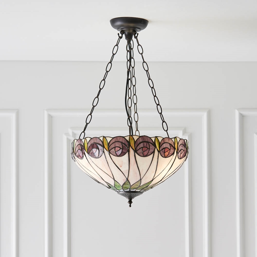 Endon 64175 - Lestenec na verigi HUTCHINSON 3xE27/60W/230V pr. 40 cm