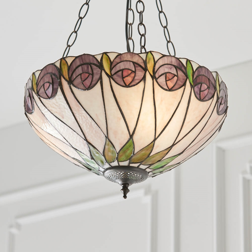 Endon 64175 - Lestenec na verigi HUTCHINSON 3xE27/60W/230V pr. 40 cm