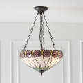 Endon 64175 - Lestenec na verigi Tiffany HUTCHINSON 3xE27/60W/230V, premer 40 cm