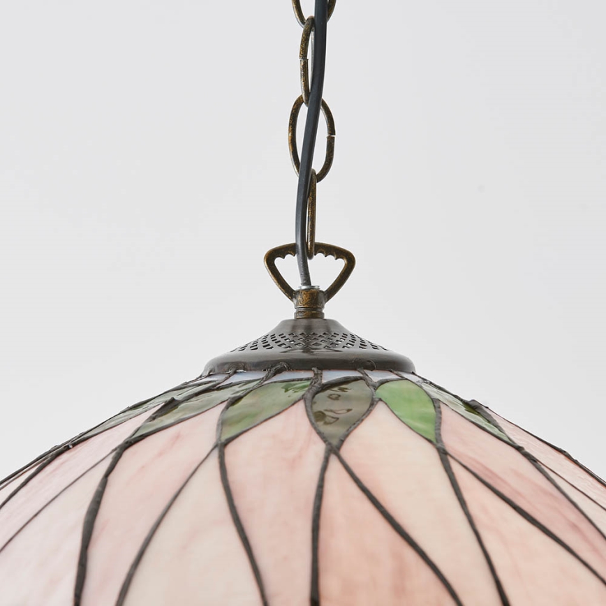 Endon 64176 - Lestenec na verigi Tiffany HUTCHINSON 1xE27/60W/230V premer 40 cm