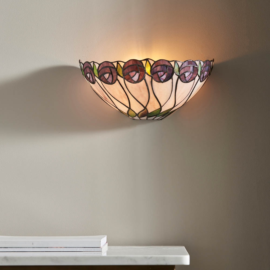 Endon 64178 - Stensko svetilo Tiffany HUTCHINSON 1xE14/40W/230V
