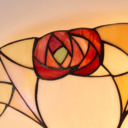 Endon 64182 - Stropna svetilka Tiffany INGRAM 2xE27/60W/230V, premer 45 cm