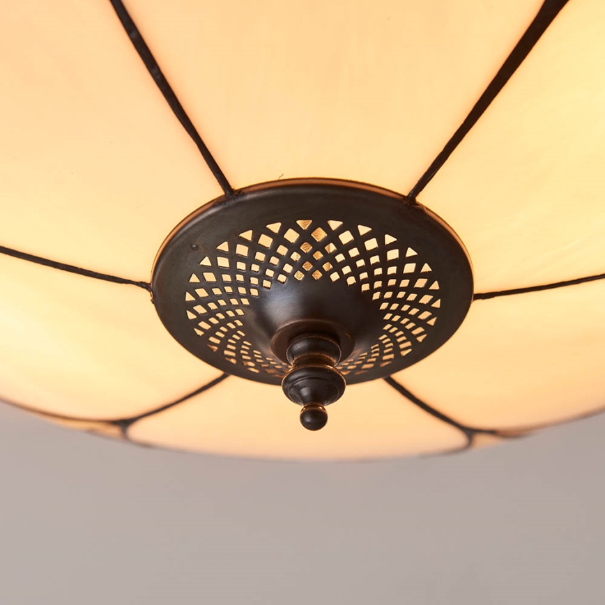 Endon 64182 - Stropna svetilka Tiffany INGRAM 2xE27/60W/230V, premer 45 cm