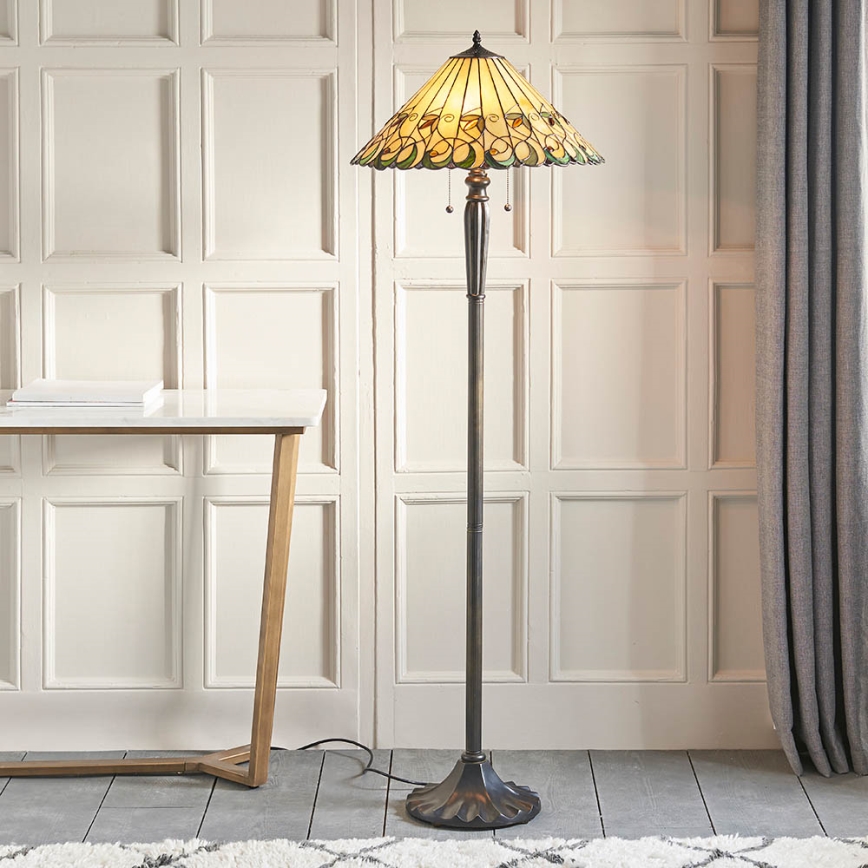 Endon 64192 - Stoječa svetilka JAMELIA 2xE27/60W/230V premer 50 cm