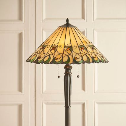 Endon 64192 - Stoječa svetilka JAMELIA 2xE27/60W/230V premer 50 cm