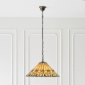Endon 64194 - Lestenec na verigi Tiffany JAMELIA 3xE27/60W/230V Ø 50 cm