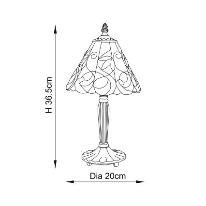 Endon 64196 - Namizna svetilka JAMELIA 1xE14/40W/230V pr. 20 cm