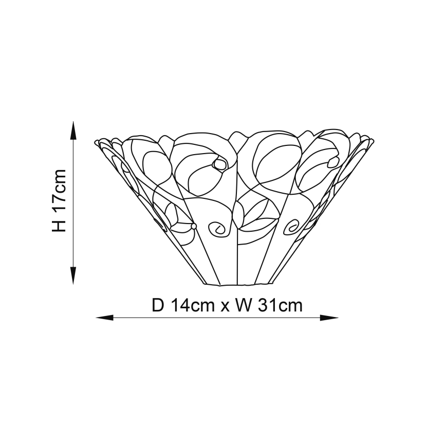 Endon 64198 - Stenska svetilka Tiffany JAMELIA 1xE14/40W/230V