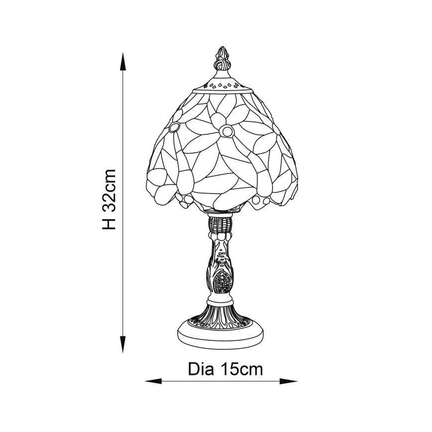 Endon 64246 - Namizna svetilka LORETTE 1xE14/40W/230V pr. 15 cm