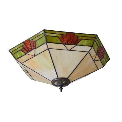Endon 64284 - Stropna svetilka Tiffany NEVADA 2xE27/60W/230V premer 40 cm