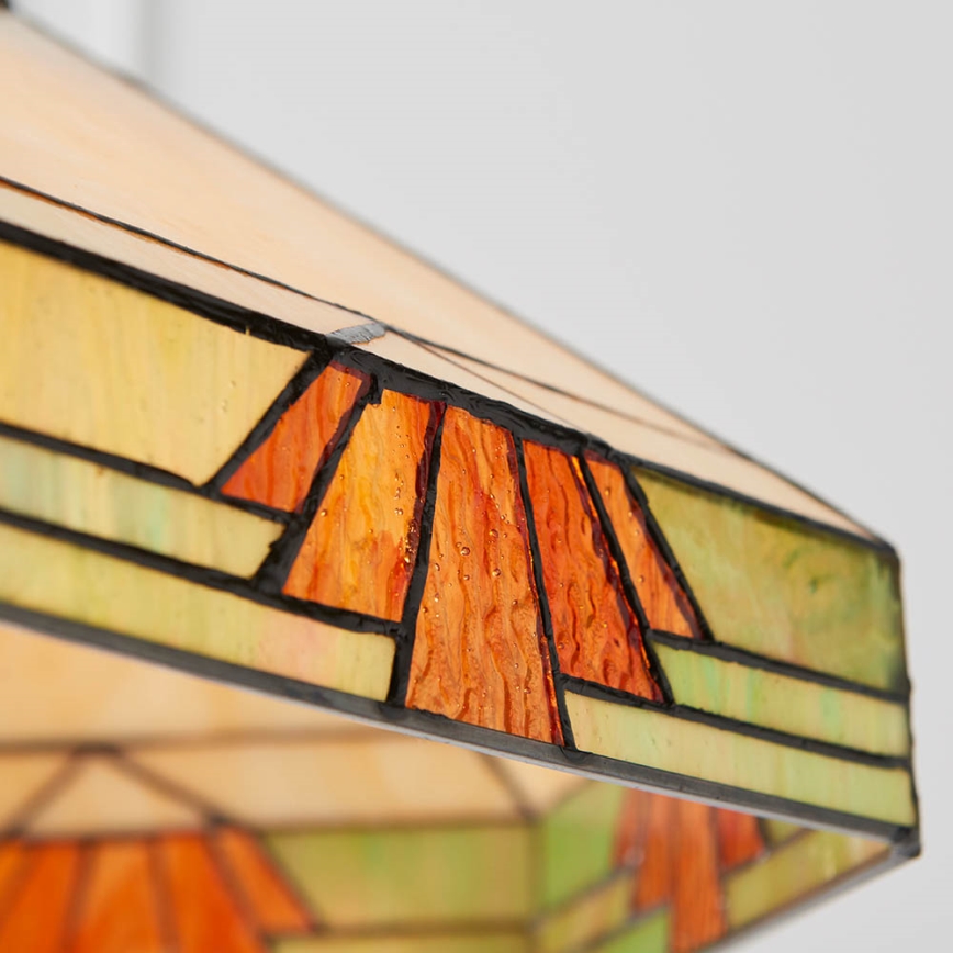 Endon 64285 - Lestenec na verigi Tiffany NEVADA 1xE27/60W/230V, premer 35 cm