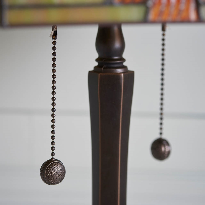 Endon 64286 - Namizna svetilka Tiffany NEVADA 2×E27/60W/230V, premer 40 cm