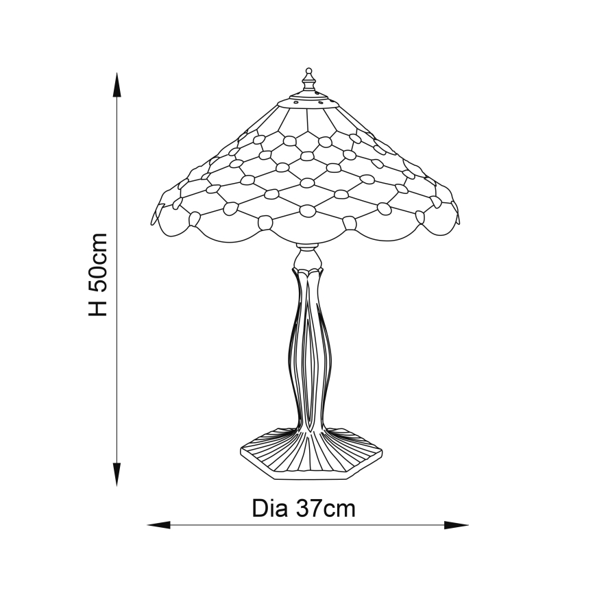 Endon 64301 - Namizna svetilka PEARL 1xE27/60W/230V pr. 37 cm