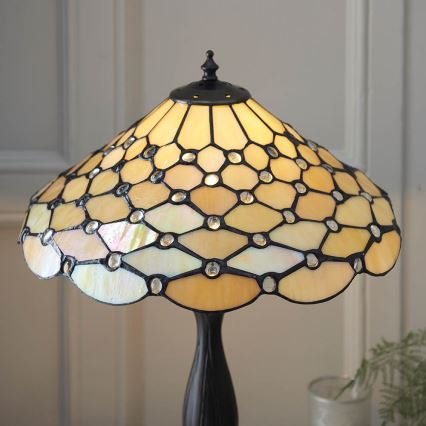 Endon 64301 - Namizna svetilka Tiffany PEARL 1xE27/60W/230V, premer 37 cm