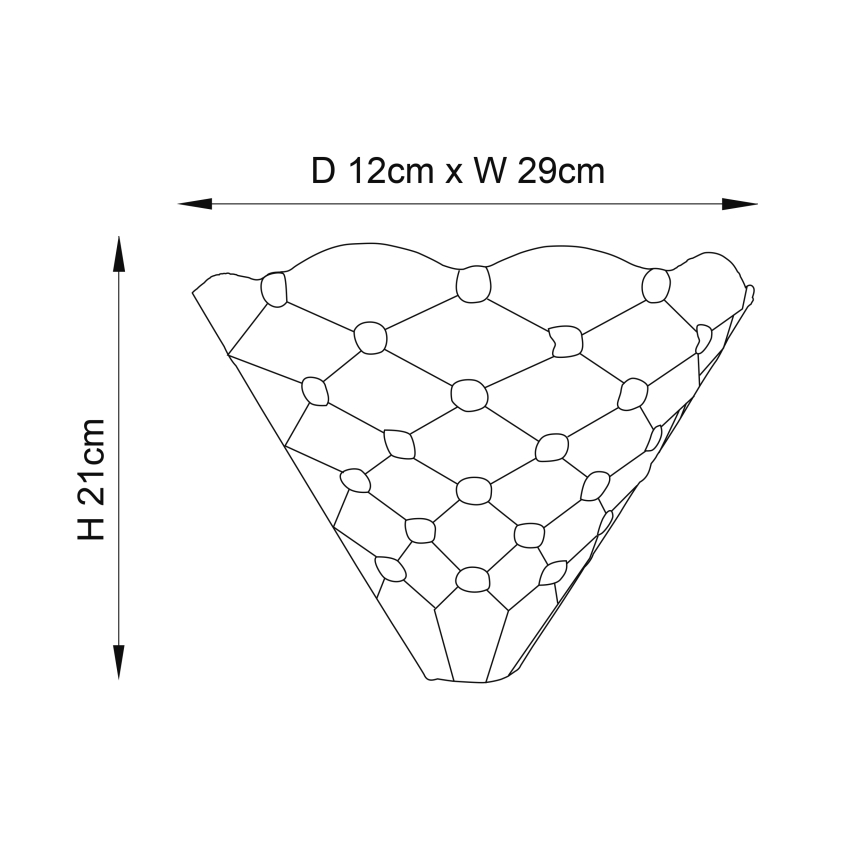 Endon 64302 - Stensko svetilo Tiffany PEARL 1xE14/40W/230V