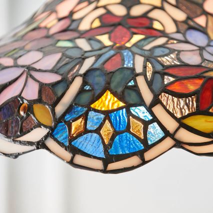 Endon 64325 - Lestenec na verigi Tiffany SULLIVAN 1xE27/60W/230V Ø 40 cm