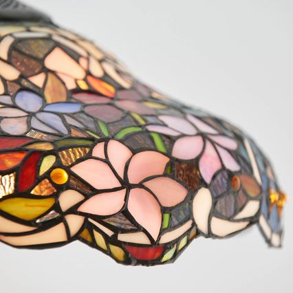 Endon 64325 - Lestenec na verigi Tiffany SULLIVAN 1xE27/60W/230V Ø 40 cm