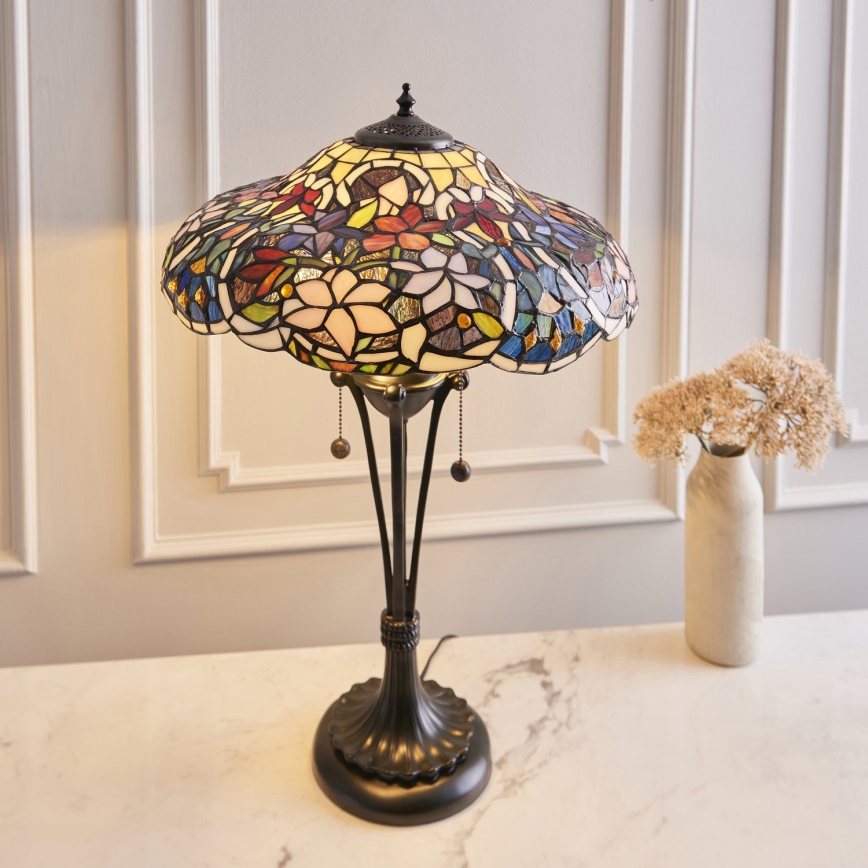 Endon 64326 - Namizna svetilka SULLIVAN 2xE27/60W/230V pr. 40 cm