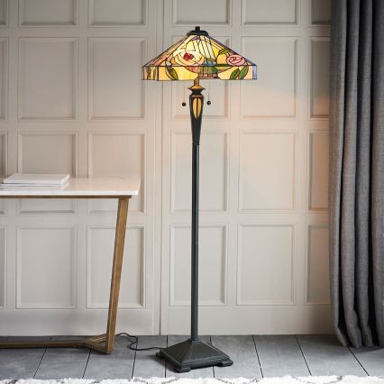 Endon 64383 - Stoječa svetilka WILLIOW 2xE27/60W/230V Ø 42,5 cm