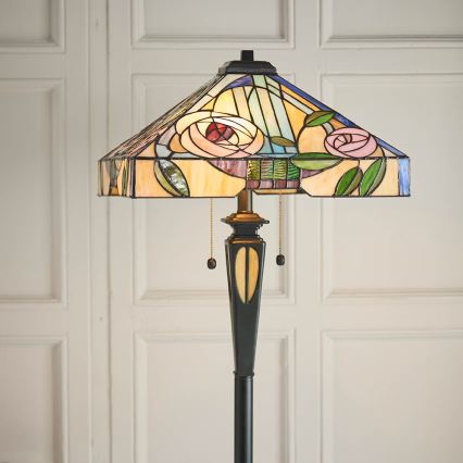 Endon 64383 - Stoječa svetilka WILLIOW 2xE27/60W/230V Ø 42,5 cm