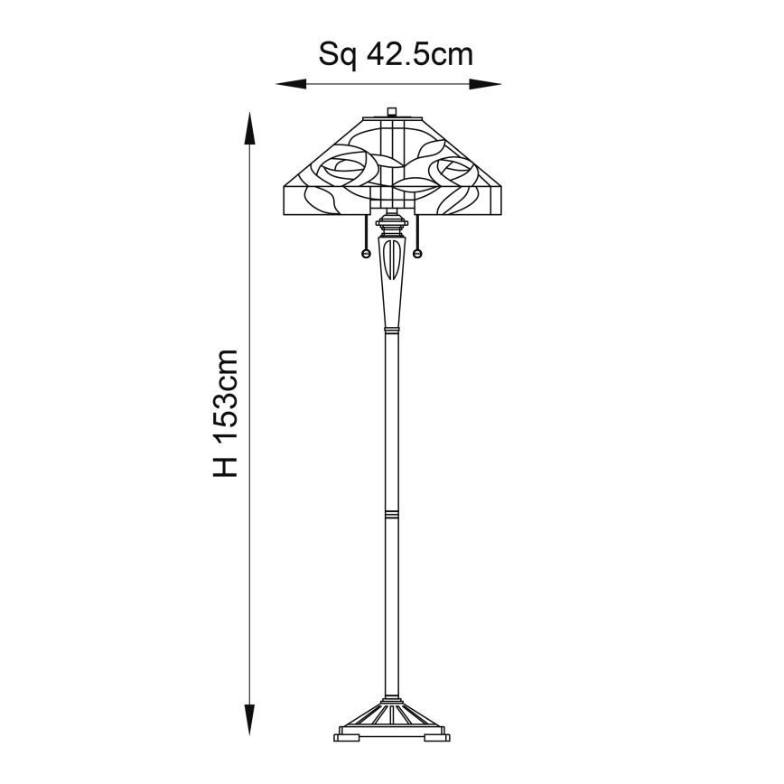 Endon 64383 - Stoječa svetilka WILLIOW 2xE27/60W/230V Ø 42,5 cm