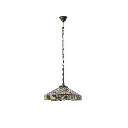 Endon 64385 - Lestenec na verigi Tiffany WILLOW, 1xE27/60W/230V, premer 35 cm