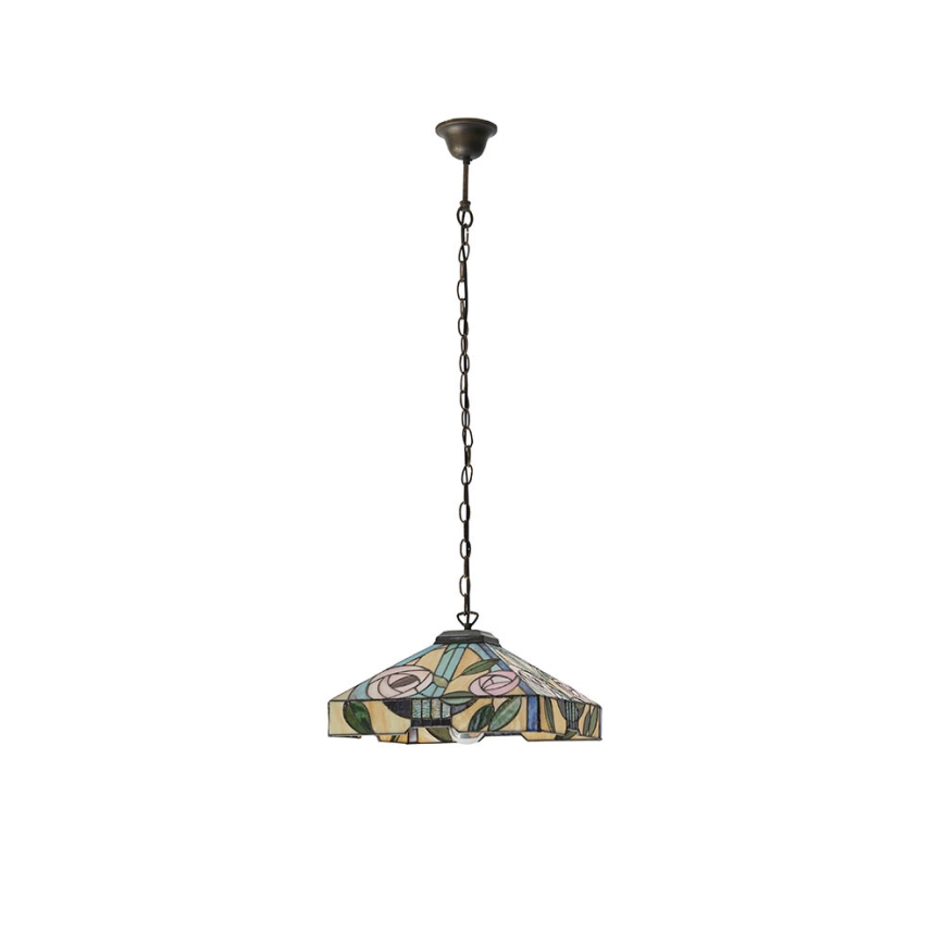 Endon 64385 - Lestenec na verigi Tiffany WILLOW, 1xE27/60W/230V, premer 35 cm