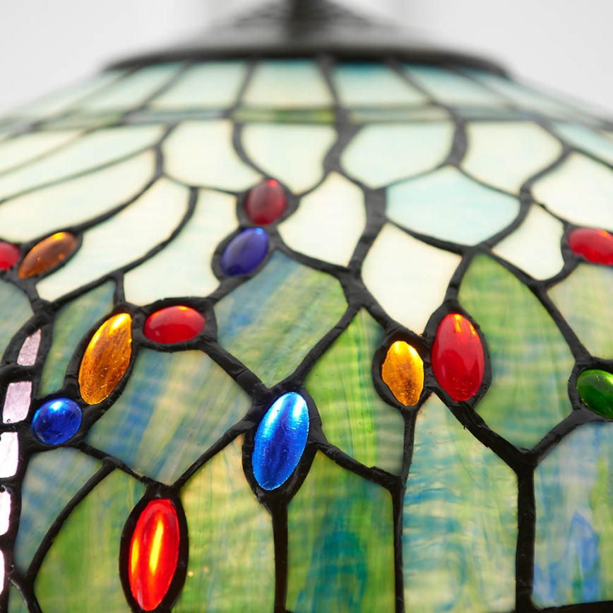 Endon 66148 - Lestenec na verigi Tiffany DRAGONFLY 3xE27/60W/230V, premer 50 cm