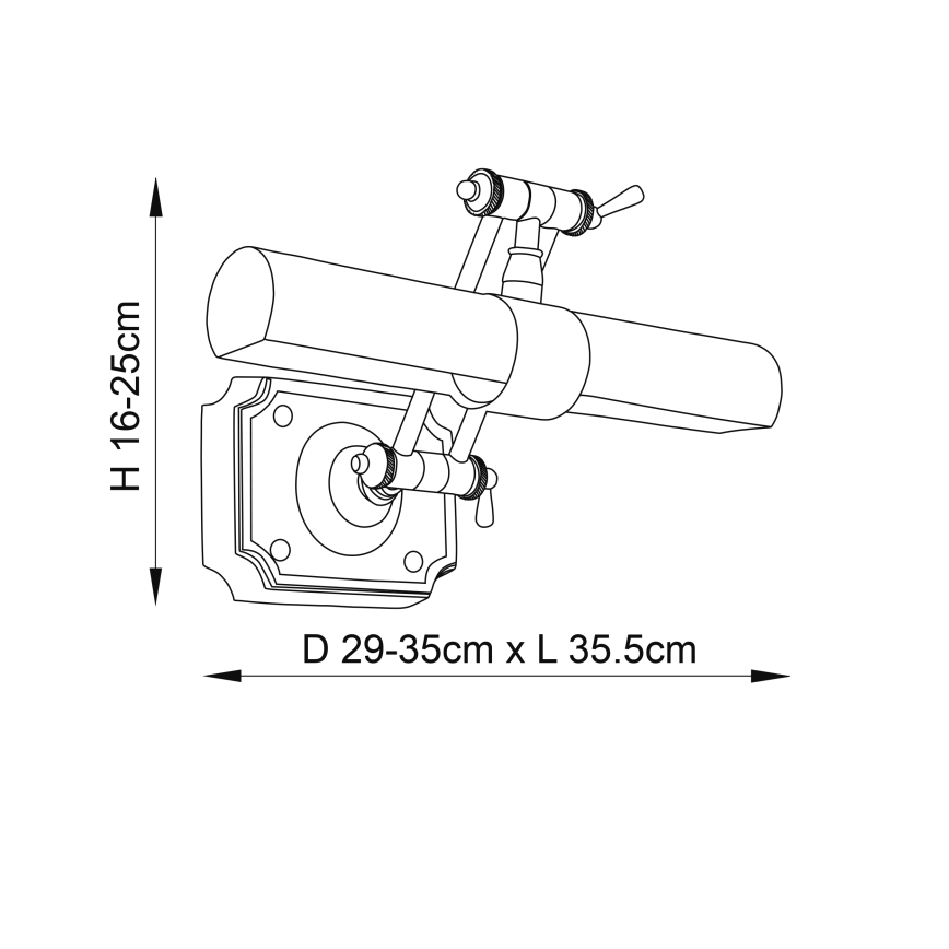 Endon 69832 - Stenska svetilka za slike WINCHESTER 2xE14/6W/230V 35,5 cm medenina