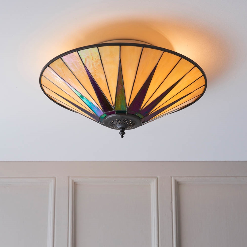 Endon 70240 - Stropna svetilka DARK STAR 2xE27/40W/230V pr. 49 cm