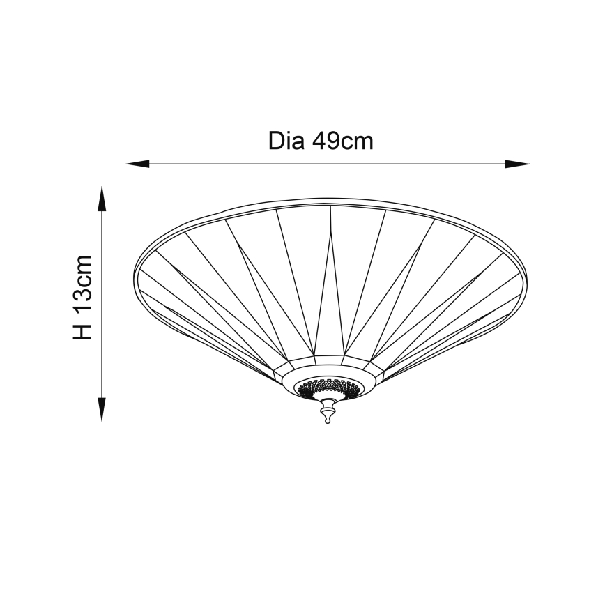 Endon 70240 - Stropna svetilka Tiffany DARK STAR 2xE27/40W/230V, premer 49 cm