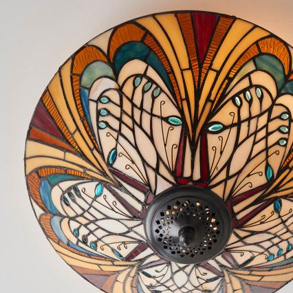 Endon 70241 - Stropna svetilka Tiffany HECTOR 2xE27/60W/230V premer 40 cm