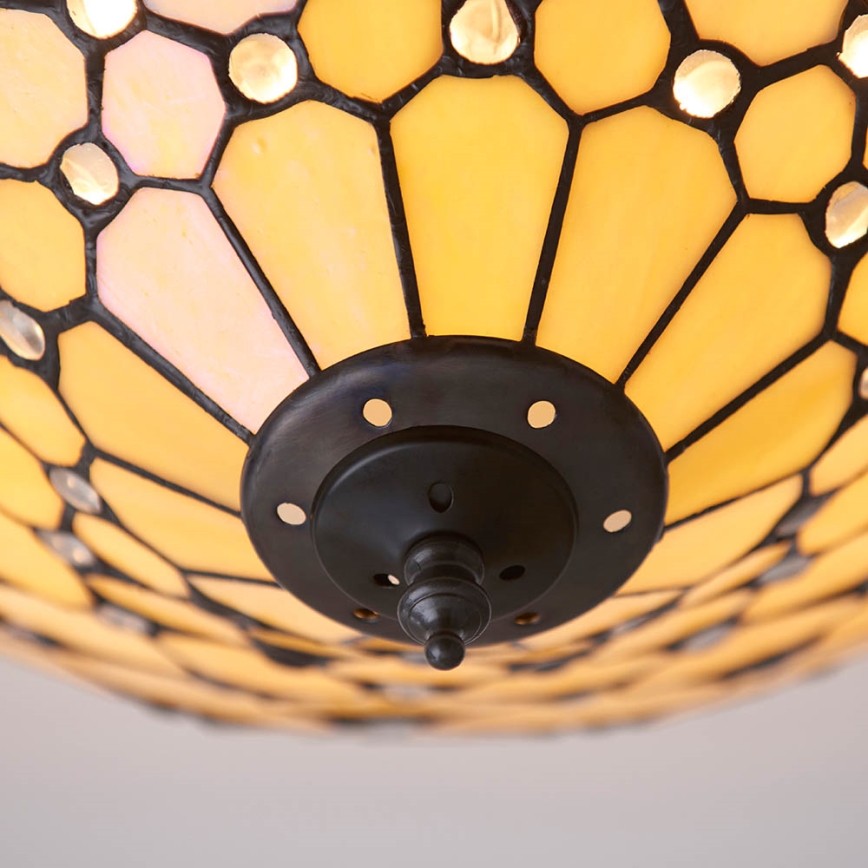 Endon 70242 - Stropno svetilo Tiffany PEARL 2xE27/60W/230V, premer 37 cm