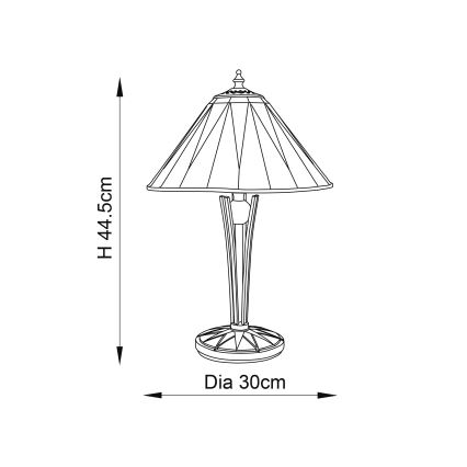 Endon 70367 - Namizna svetilka DARK STAR 1xE14/40W/230V pr. 30 cm