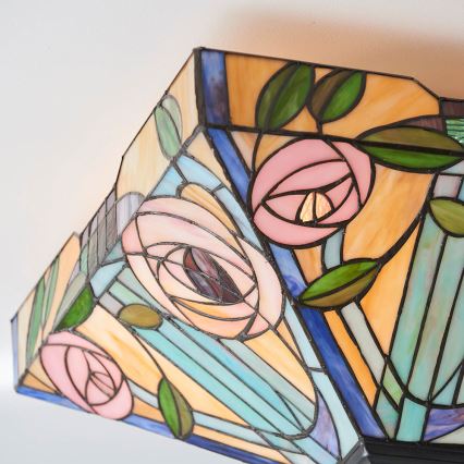 Endon 70698 - Stropno svetilo Tiffany WILLOW 2xE27/60W/230V