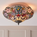 Endon 70709 - Stropna svetilka Tiffany SULLIVAN 2xE27/60W/230V premer 40 cm