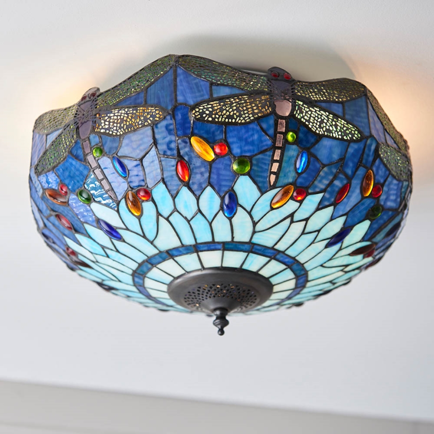 Endon 70722 - Stropna svetilka KAČJI PASTIR 2xE27/60W/230V pr. 41 cm