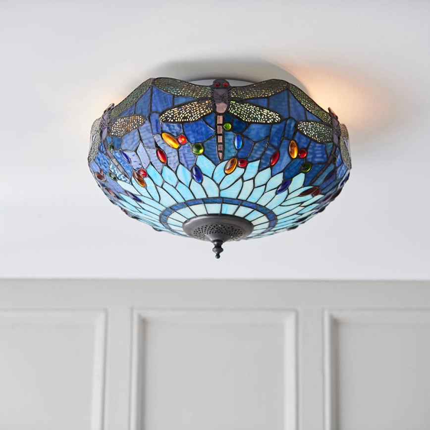 Endon 70722 - Stropna svetilka KAČJI PASTIR 2xE27/60W/230V pr. 41 cm